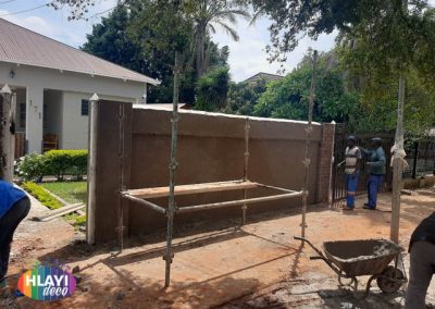 Boundary wall build and paint