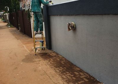 Boundary wall build and paint